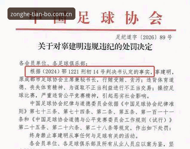 中国足协第三批禁足名单解读指南：从新闻事件看天博体育平台如何助力球迷理性观赛
